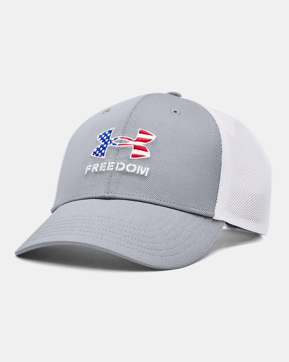 Women's UA Freedom Trucker Hat, Gray, pdpMainDesktop image number 0